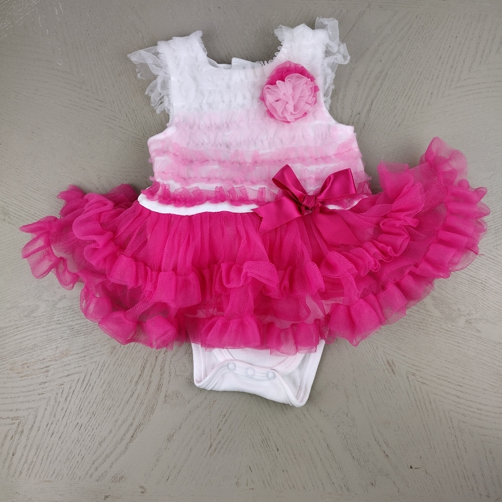 Baby Essentials Pink Ruffle Tutu Bodysuit